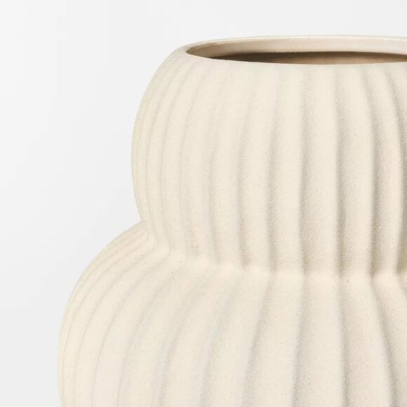 Ceramic Sandy Glaze Vase Cream - Threshold Studio McGee - Target Fall 2024 - Picture 3 of 6